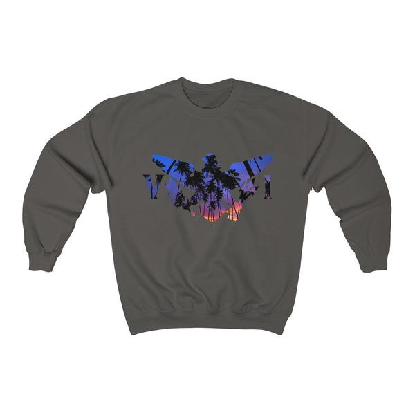 Sunset Palms - Unisex Heavy Blend™ Crewneck Sweatshirt - CocoaLime