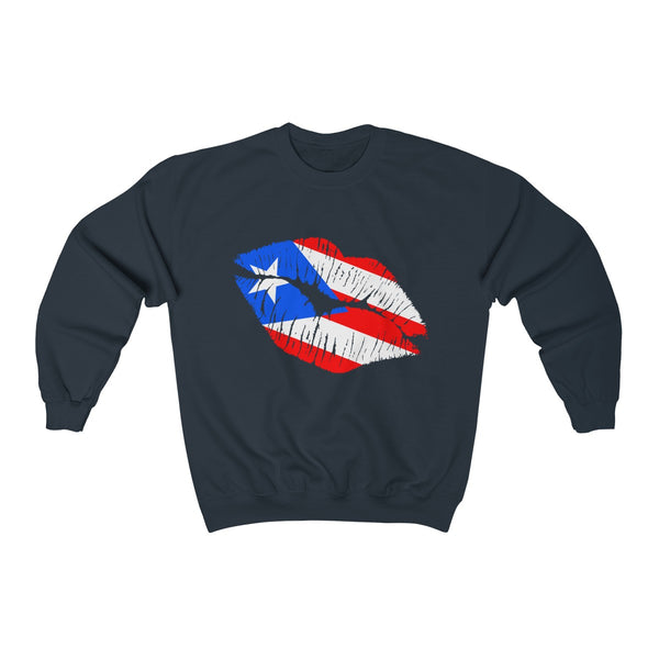 Puerto Rico Lip Service - Unisex Heavy Blend™ Crewneck Sweatshirt - Sweatshirt - Cocoalime Apparel 